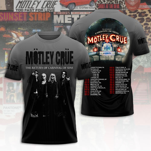 Mötley Crüe Tour 2026 3D Apparel – TANTN24441