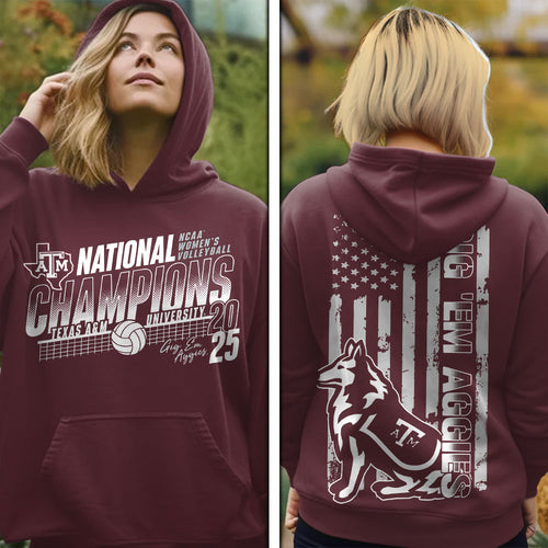 Texas A&M Aggies Women's Volleyball 2025 National Champions 3D Apparel – MAITM14180