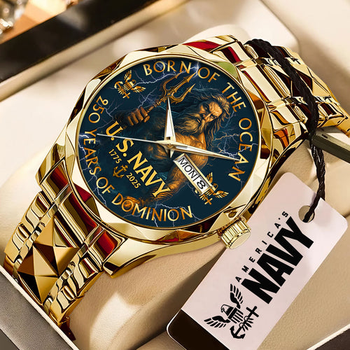 US Navy 250th Anniversary Alloy Luxury Quartz Watch – HOATT13149