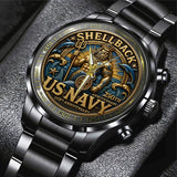 US Navy Black Stainless Steel Watch – TANTN15899