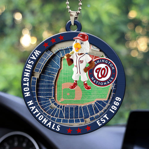 Washington Nationals Custom shape 2-sided Acrylic Car Ornament – HOATT13061