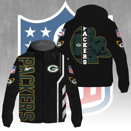 Green Bay Packers 3D Windbreaker Jacket – GNE4358