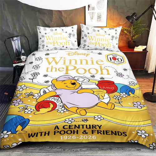 Winnie-the-Pooh 100th Anniversary 3-Piece Duvet Bedding Set – TMTHU6214