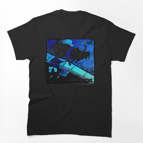 Blue Cartoon Of Post Hardcore Band Shirt