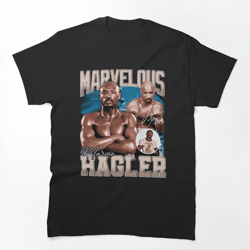 Vintage Marvelous Marvin Hagler Boxing Legend Signature Retro 80s 90s Shirt