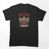 Rock N Roll Red Guitar Wings Vintage Emblem Shirt