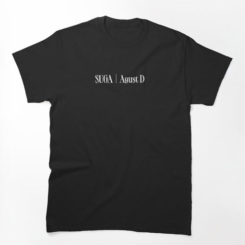 SUGA - AGUST D Name White Text Version Shirt