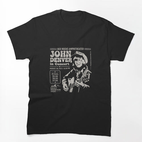 John Denver Red Rocks Concert 1973 Vintage Shirt