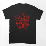 Red Silhouette And Threshold Band Shirt