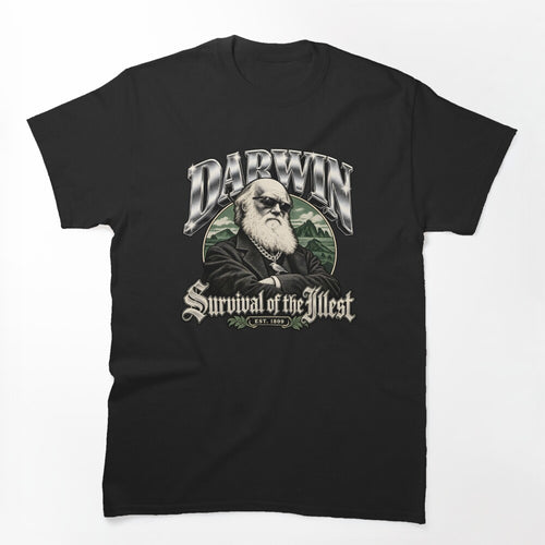 Darwin Survival Of The Illest 90s Rap Bootleg Shirt