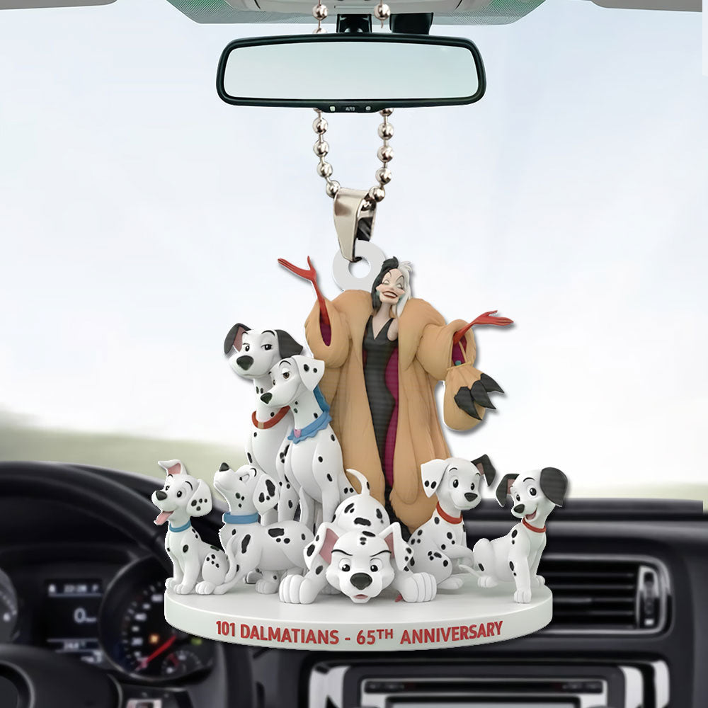 101 Dalmatians 65th Anniversary Custom shape 2-sided Acrylic Car Ornament – TMTHU3131