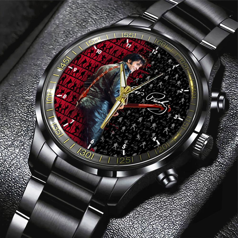 Elvis Presley Black Stainless Steel Watch – HOATT 4536