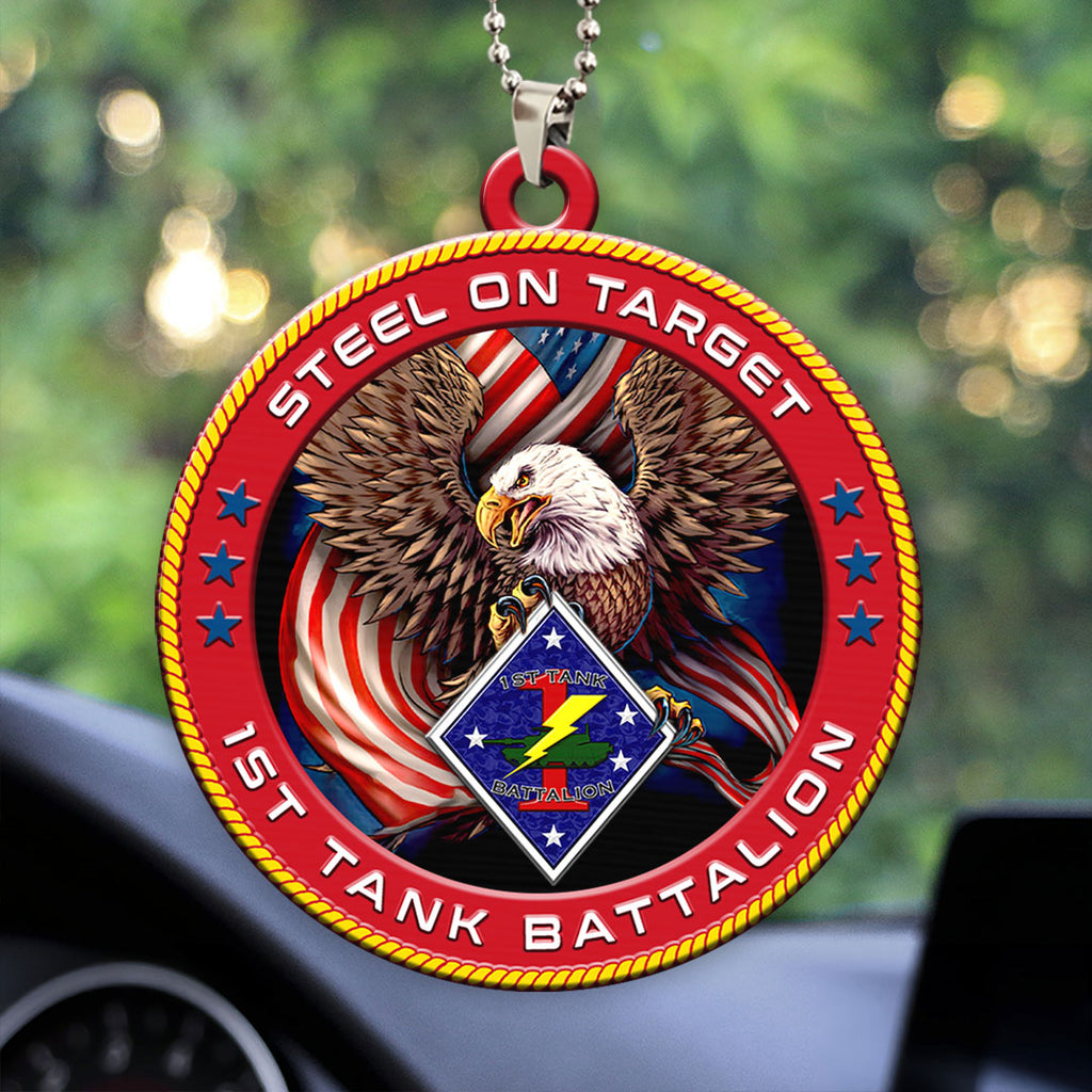 1st Tank Battalion Custom Shape 2-sided Acrylic Car Ornament – HOATT13250