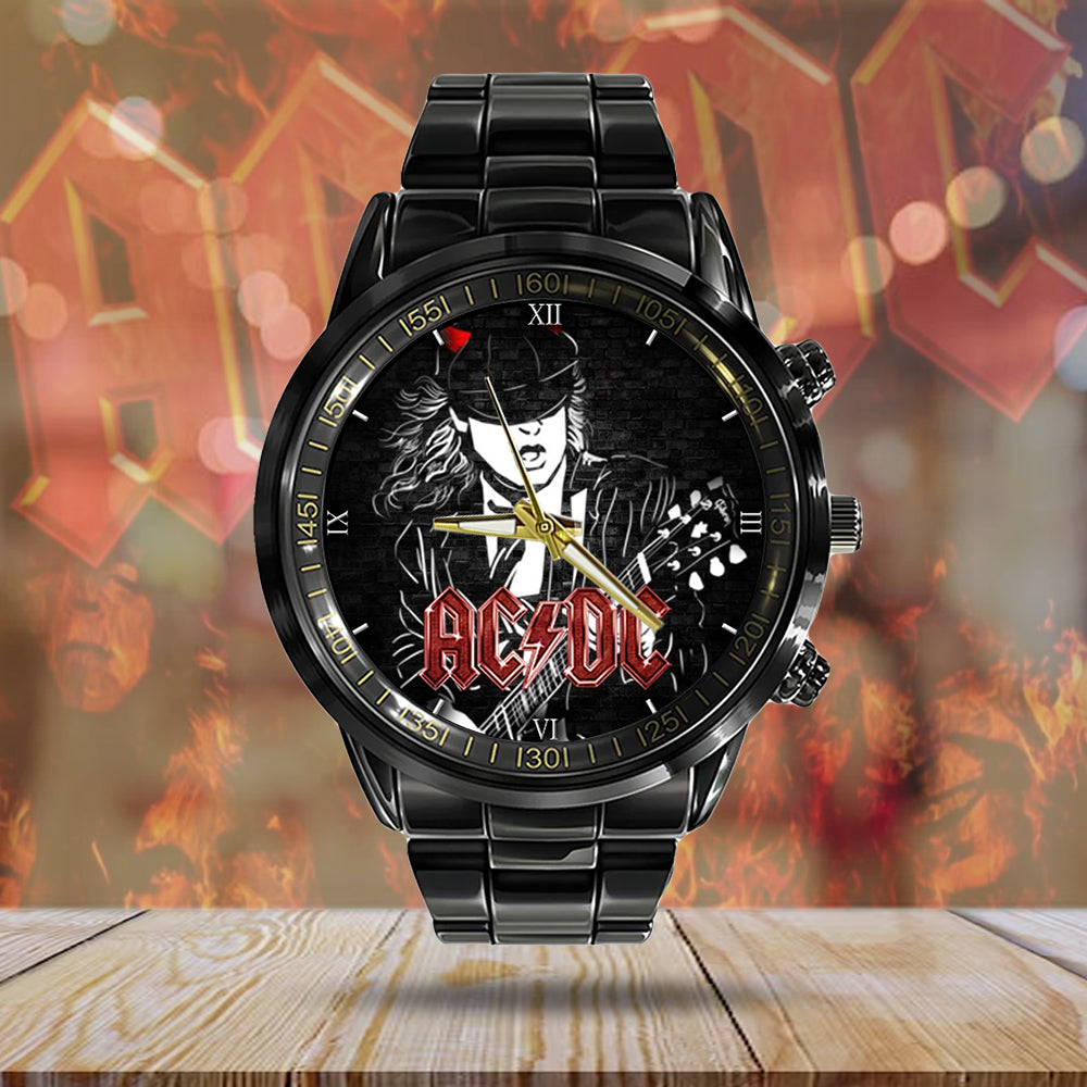 AC/DC x Angus Young Black Stainless Steel Watch – GNE 960