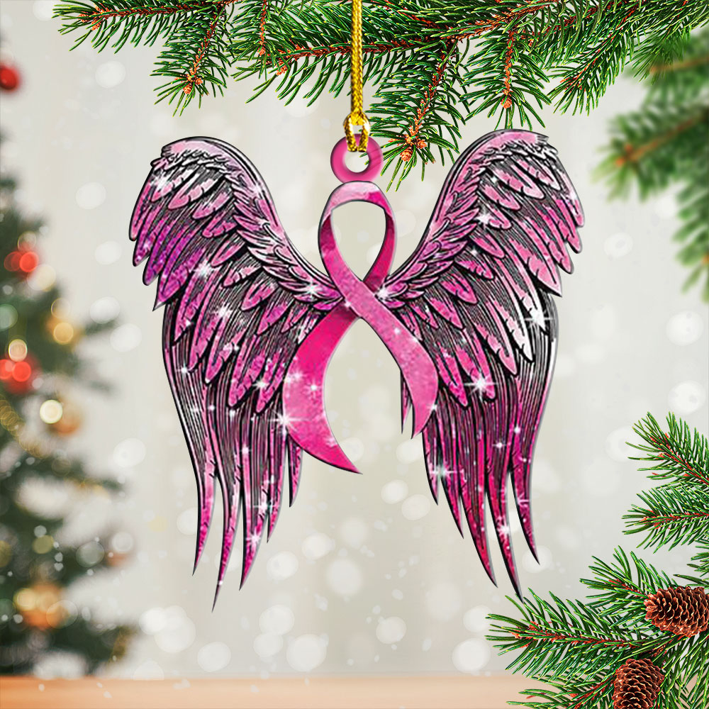 Breast Cancer Awareness Custom Shape 2-Side Printed Acrylic Ornament – HOATT 6673