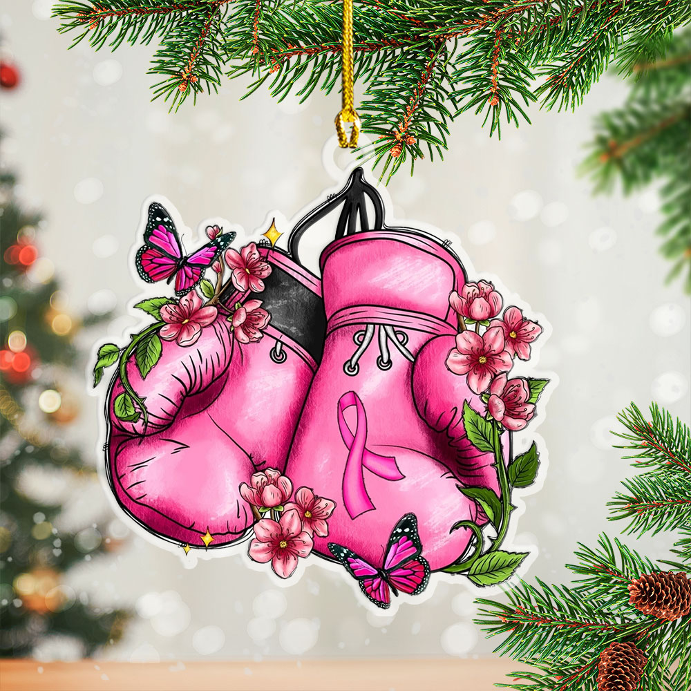 Breast Cancer Awareness Custom Shape Clear 1-Side Printed Acrylic Ornament – HOATT 6814