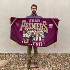 Brisbane Broncos 2025 Premiers 3D Double-side House Flag – MAITM13269