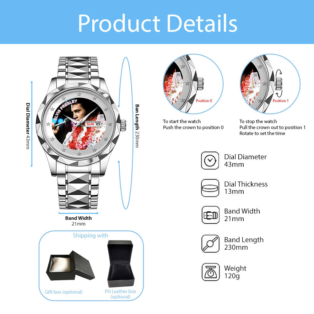 Elvis Presley Alloy Luxury Quartz Watch – MAITM12682