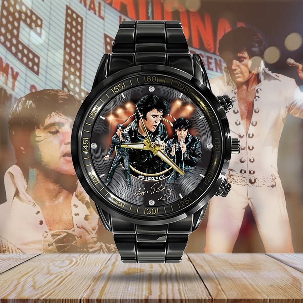 Elvis Presley Black Stainless Steel Watch – MAITM 6858
