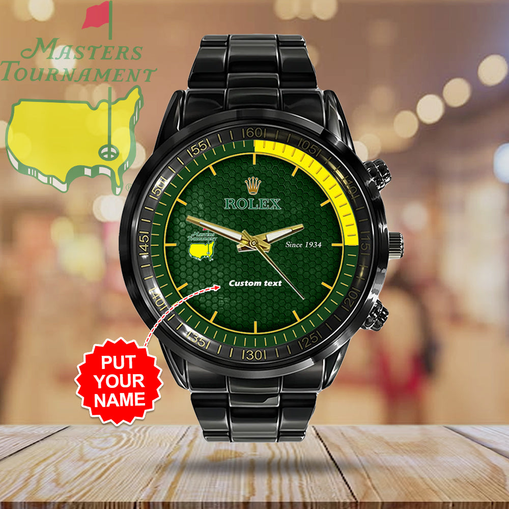 Personalized Masters Tournament x Rolex Black Stainless Steel Watch – MAITM 6434