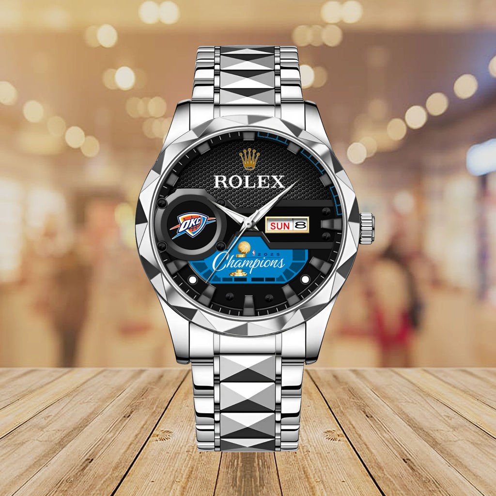 Oklahoma City Thunder 2025 NBA Champions x Rolex Alloy Luxury Quartz Watch – MAITM 12023