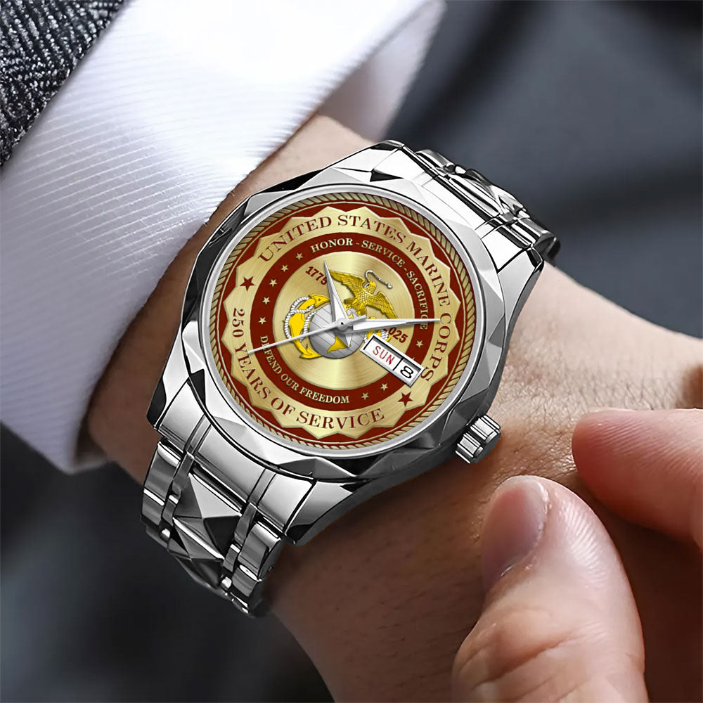 US Marine Corps Alloy Luxury Quartz Watch – MAITM12591