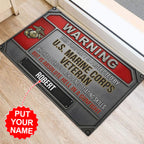 Personalized US Marine Corps 250th Anniversary Custom Doormat – MAITM12904