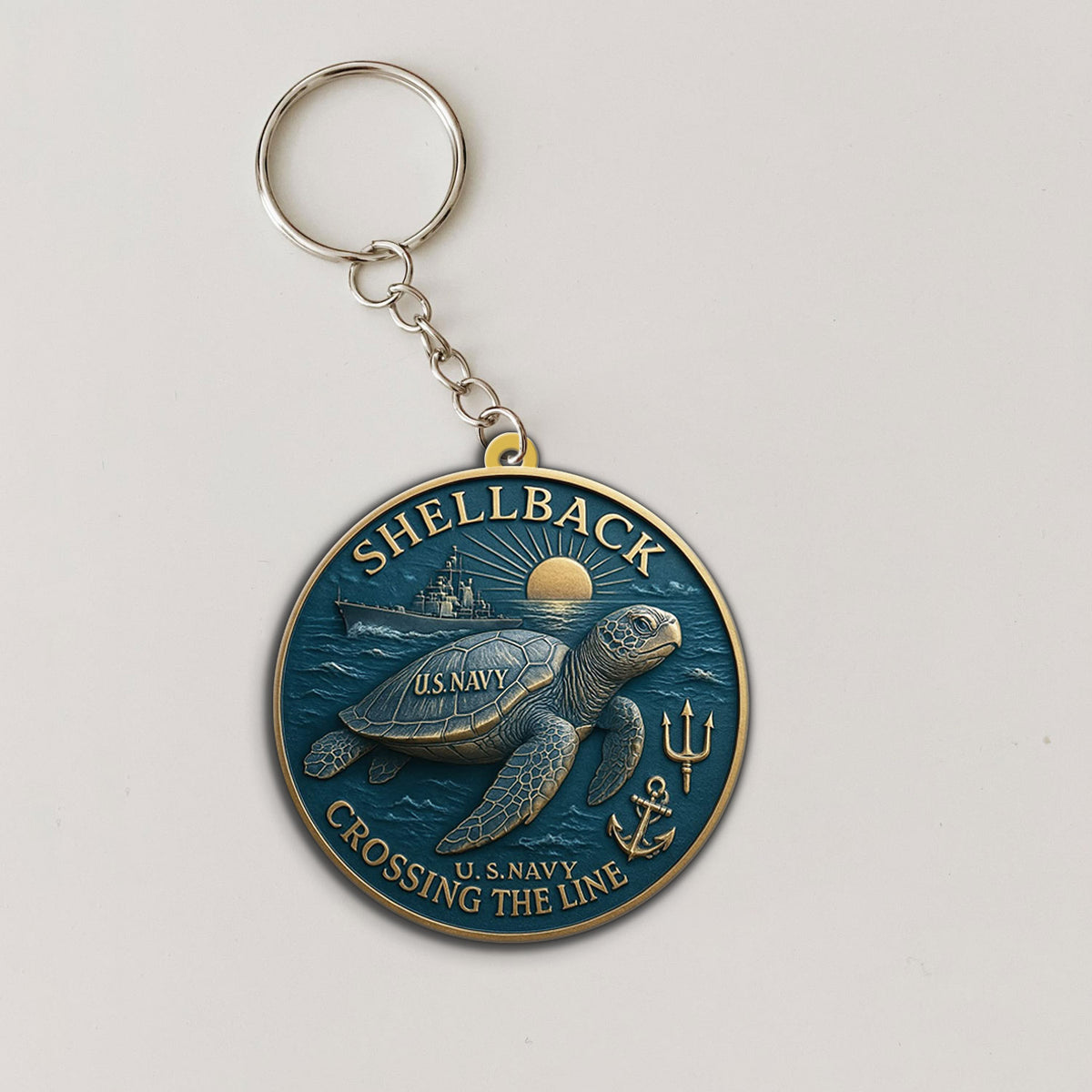 US Navy Custom Shape 2-Side Printed Keychain – MAITM12667