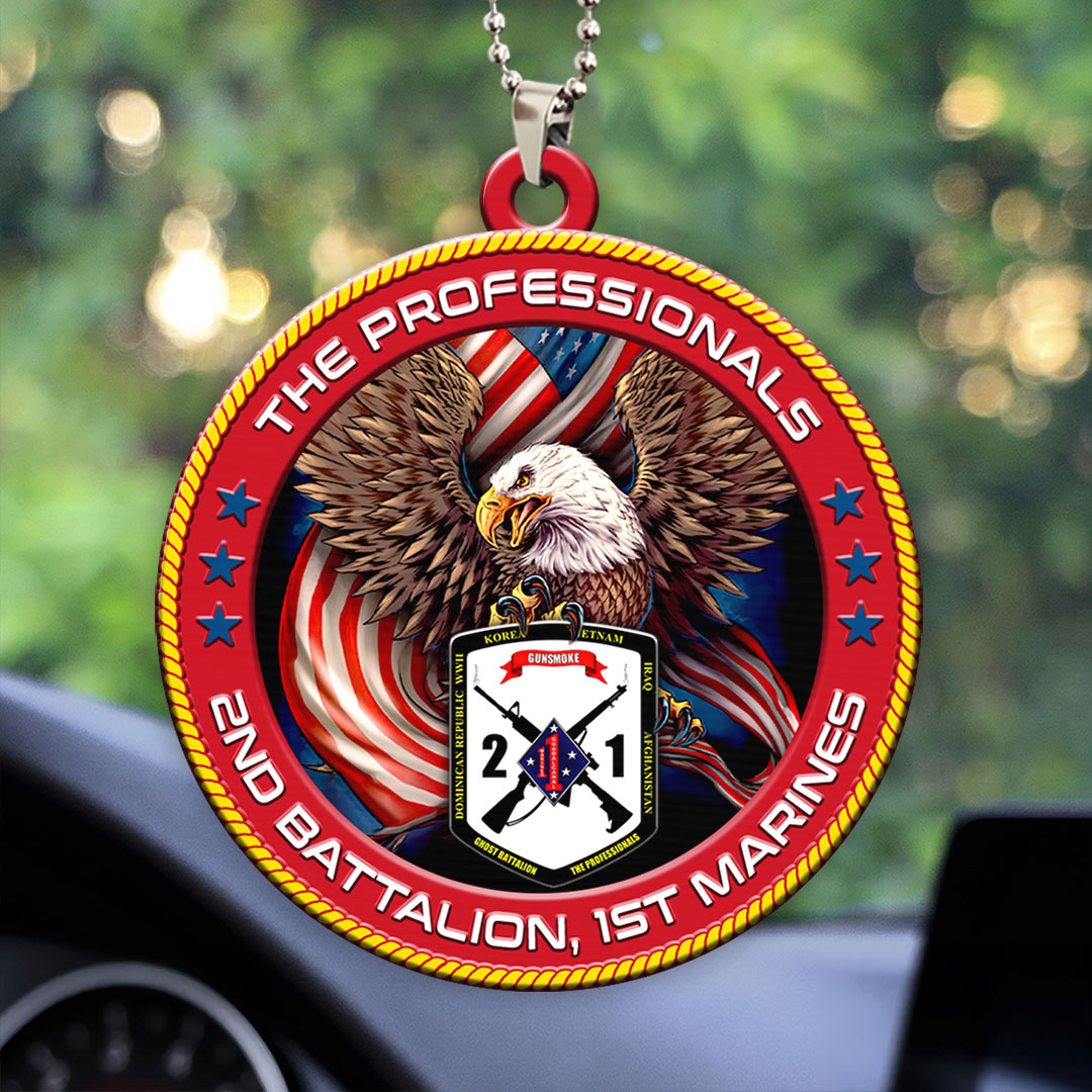 2nd Battalion, 1st Marines Custom Shape 2-sided Acrylic Car Ornament – HOATT13252