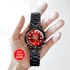 Personalized Arsenal FC x Rolex Black Stainless Steel Watch – MAITM8425