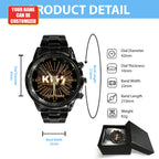 Personalized KISS Black Stainless Steel Watch – HUANNM 4879