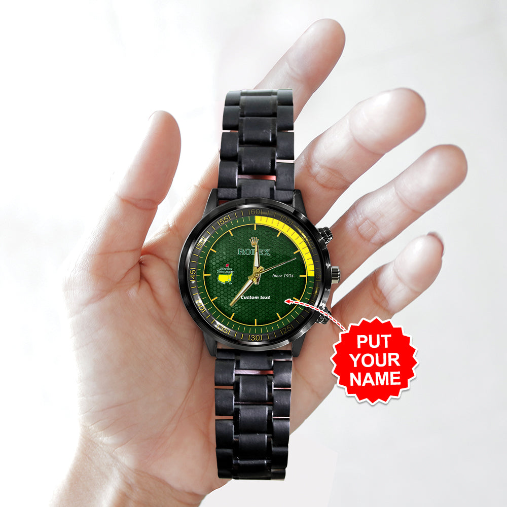 Personalized Masters Tournament x Rolex Black Stainless Steel Watch – MAITM 6434