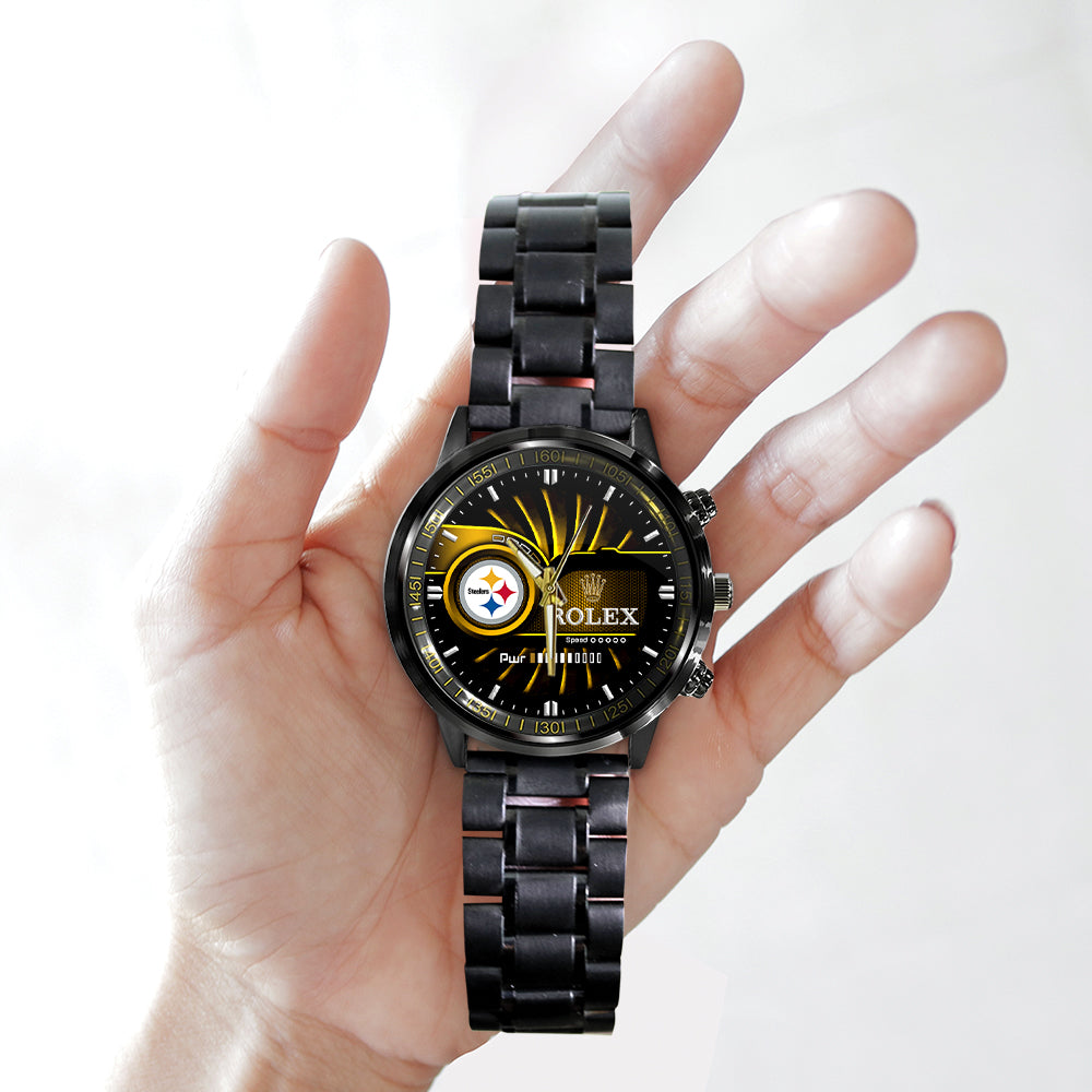 Pittsburgh Steelers x Rolex Black Stainless Steel Watch – MAITM8510