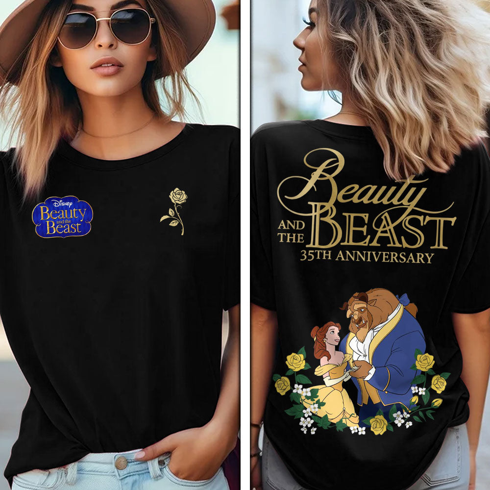 Beauty And The Beast 35th Anniversary 3D Apparel – TMTHU3334