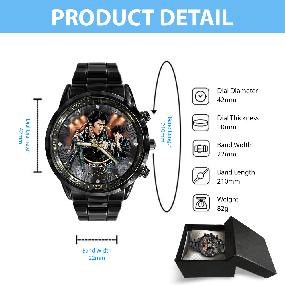 Elvis Presley Black Stainless Steel Watch – MAITM 6858
