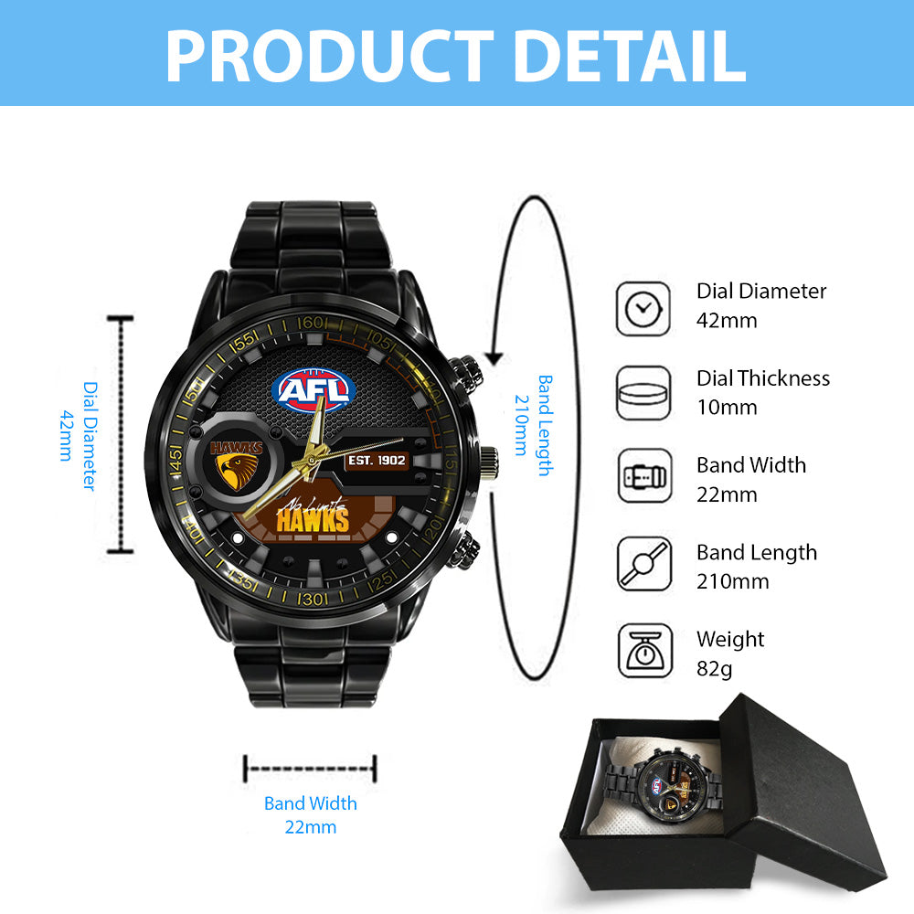 Hawthorn FC Black Stainless Steel Watch – MAITM 8347