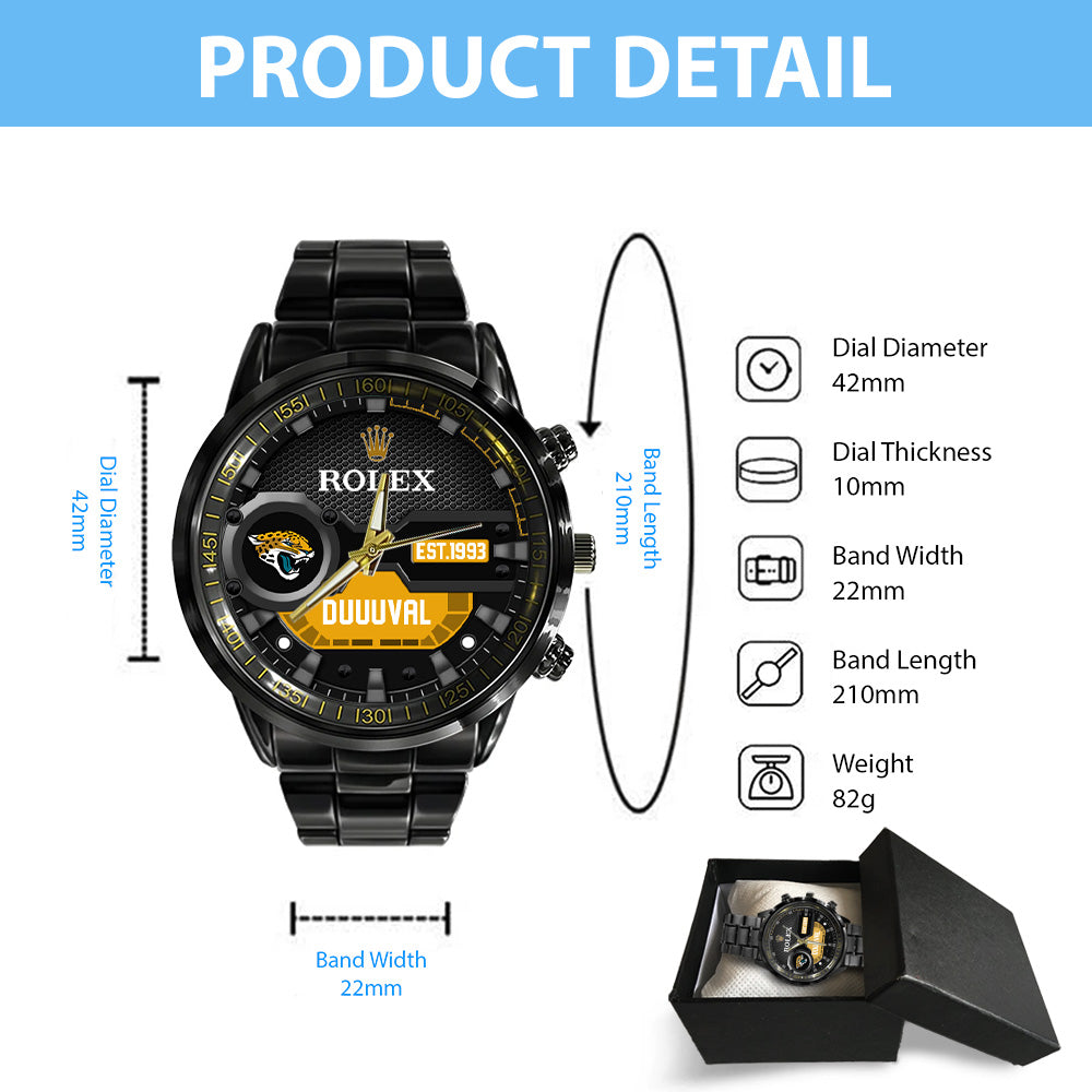 Jacksonville Jaguars x Rolex Black Stainless Steel Watch – MAITM13210