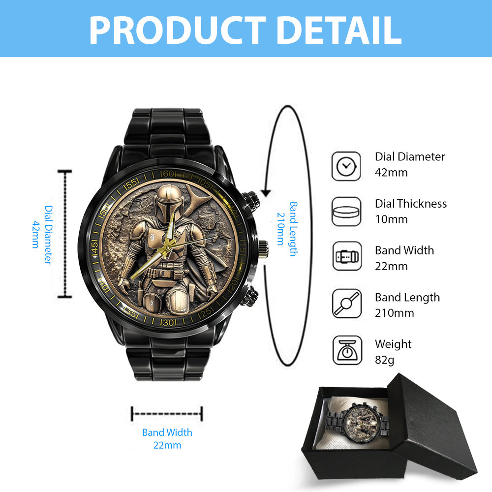 Star Wars Black Stainless Steel Watch – MAITM 11015