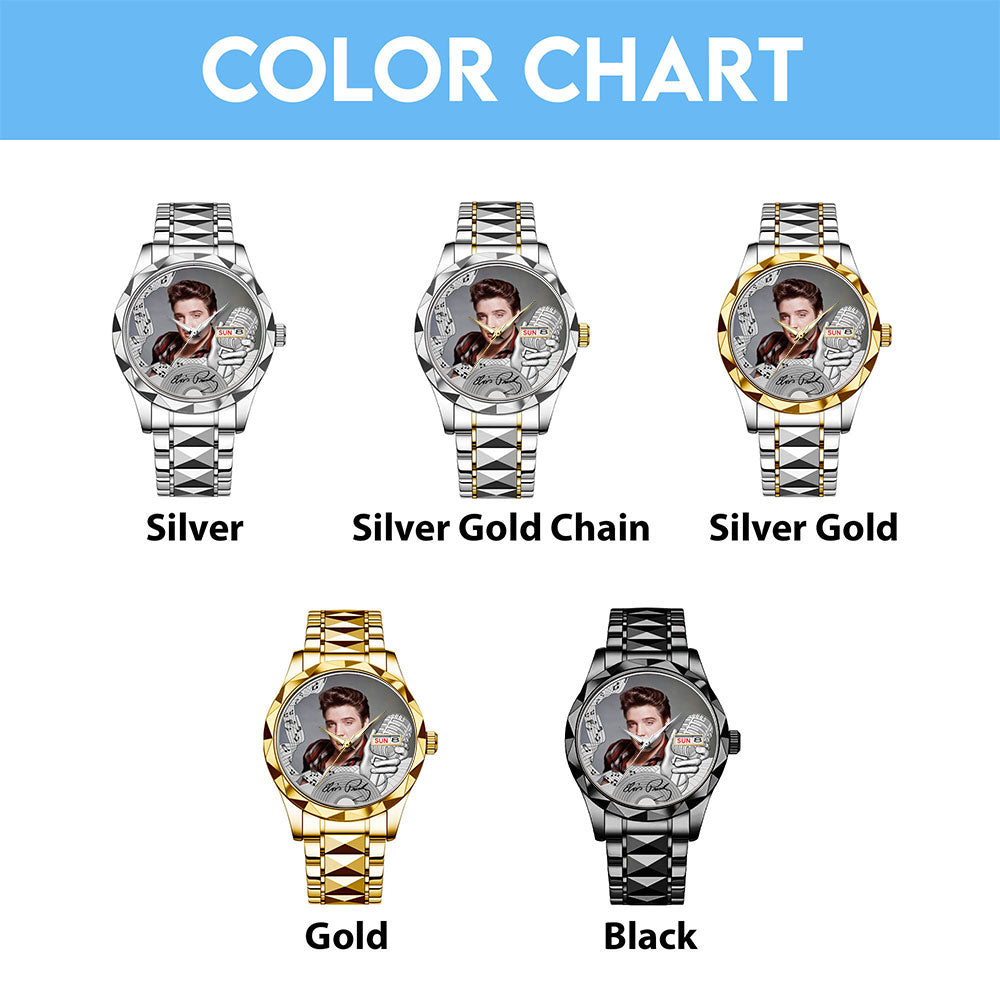 Elvis Presley Alloy Luxury Quartz Watch – MAITM12690