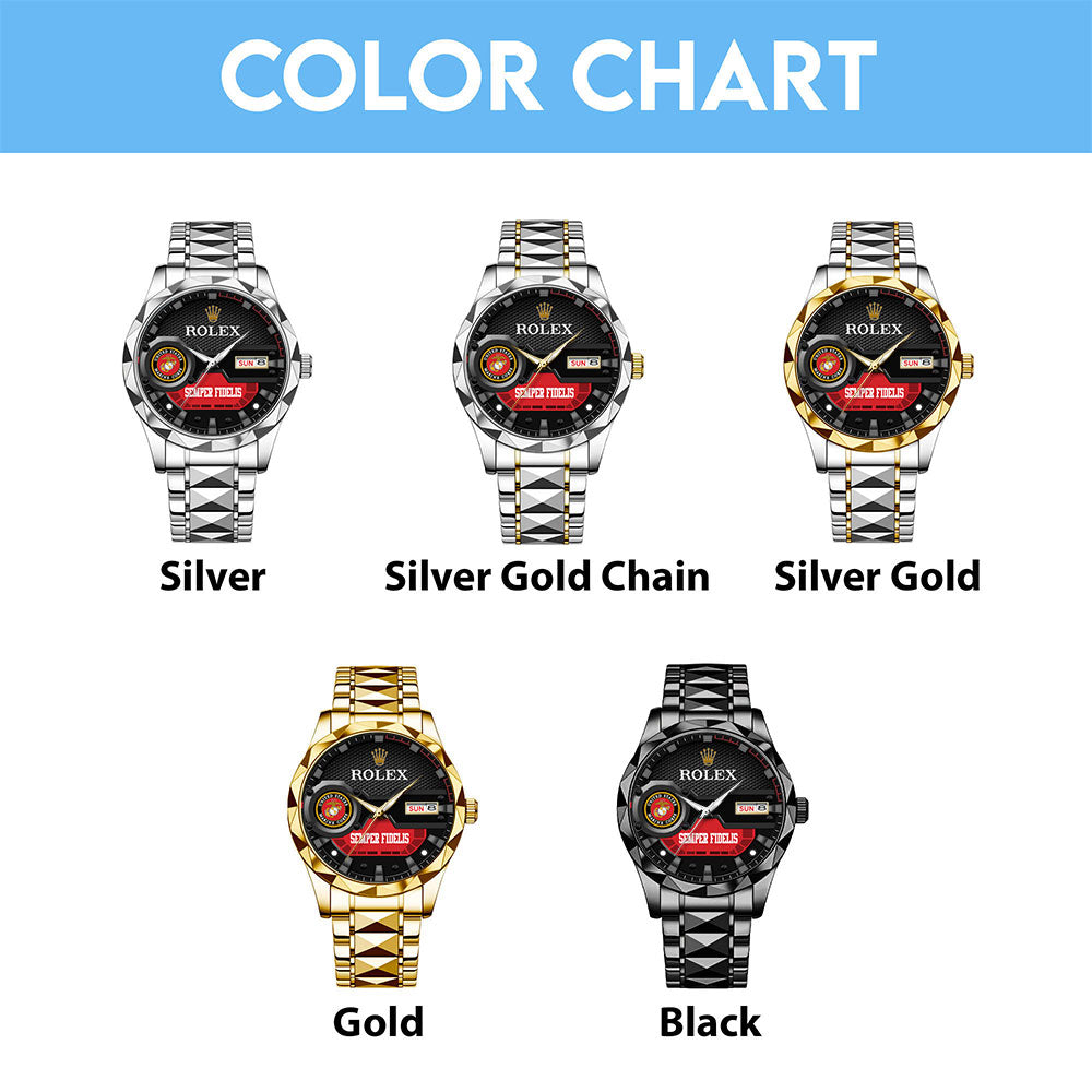US Marine Corps x Rolex Alloy Luxury Quartz Watch – MAITM 12204