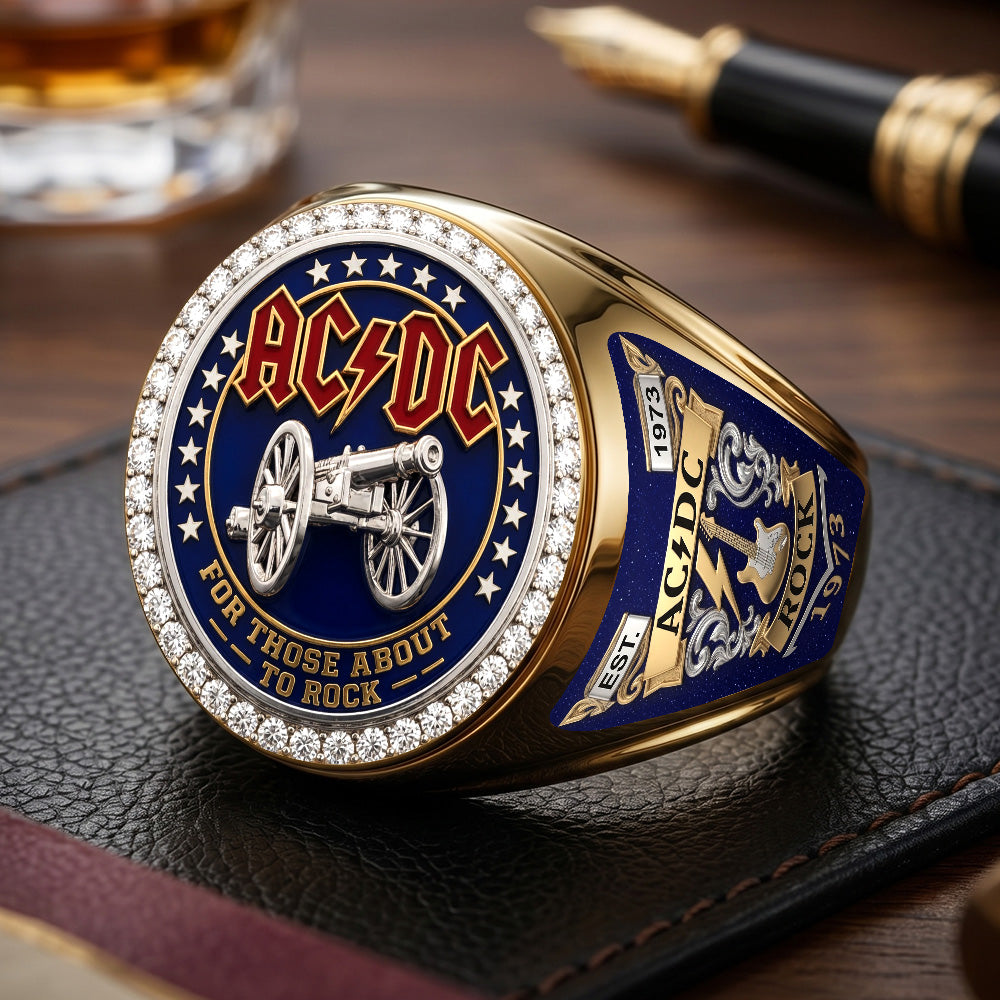 AC/DC 3D Engraved Ring – TMTHU8053