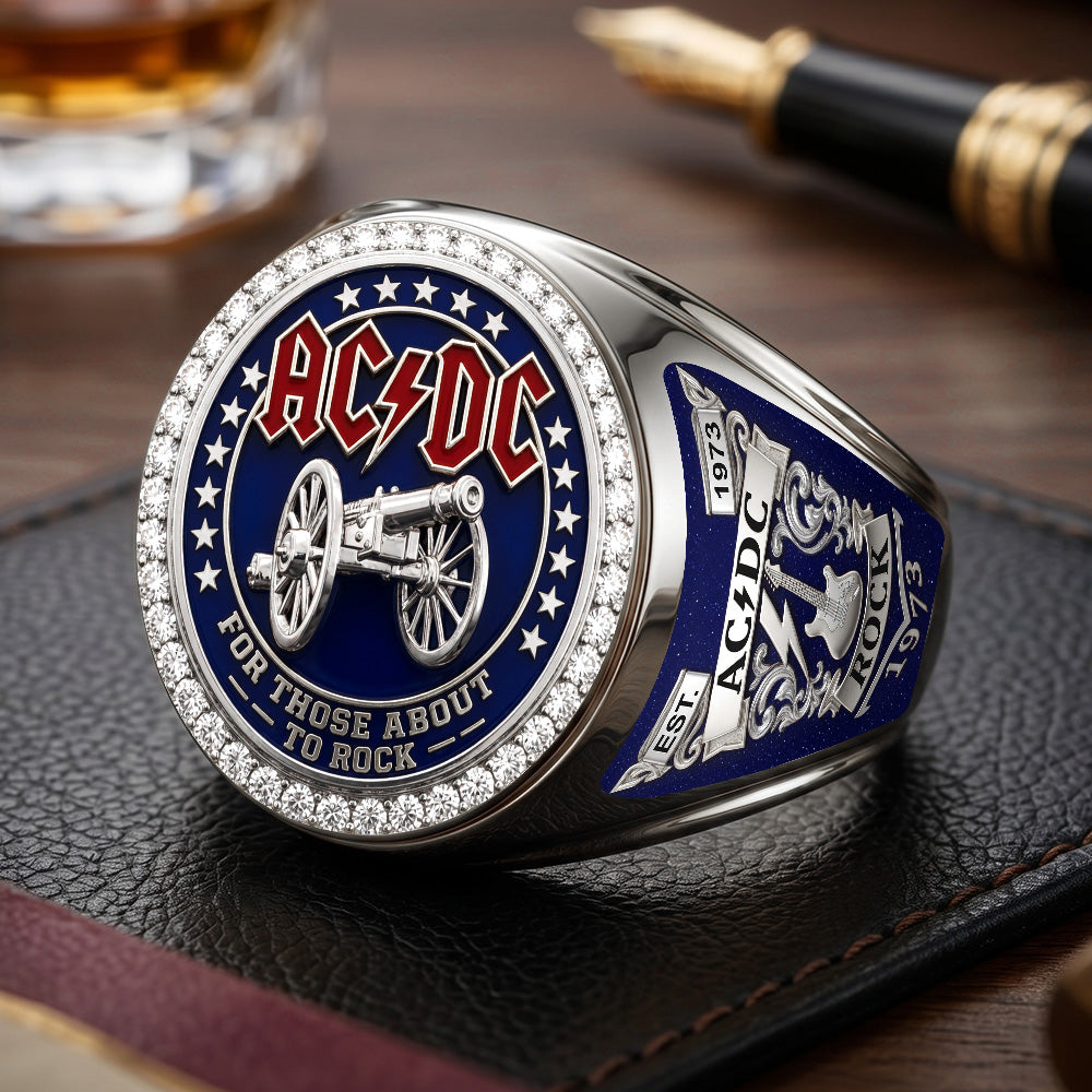 AC/DC 3D Engraved Ring – TMTHU8053