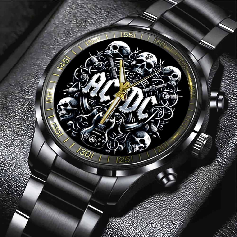 AC/DC Black Stainless Steel Watch – GNE 806