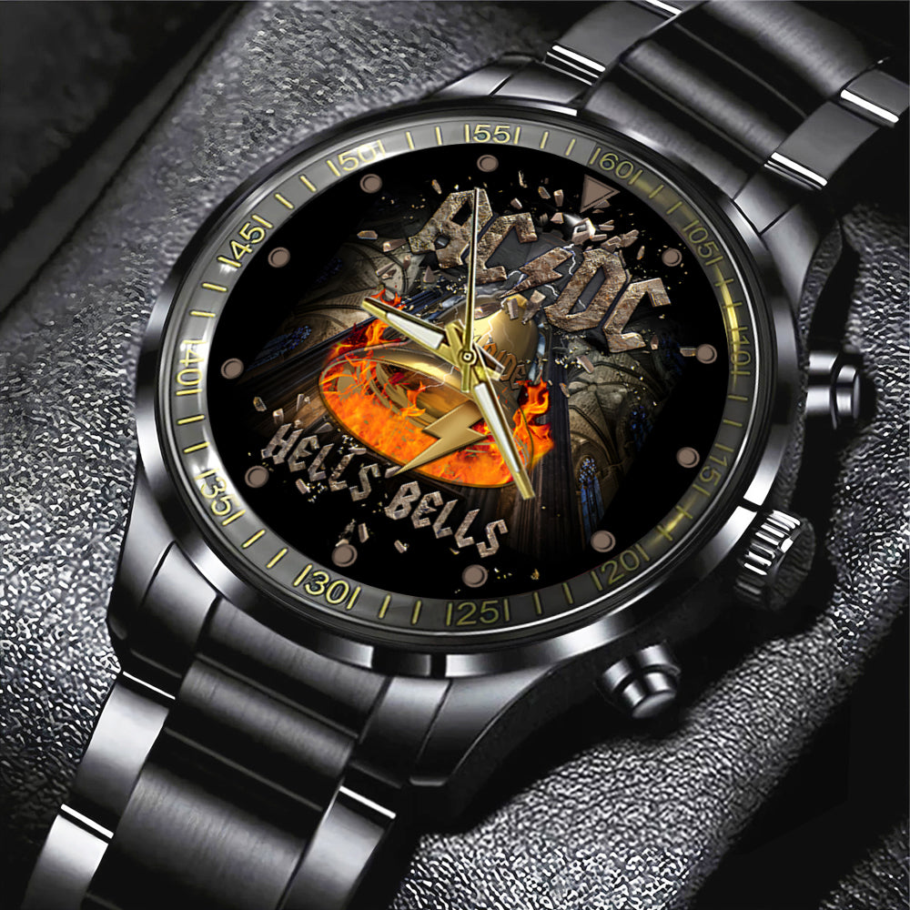 AC/DC Black Stainless Steel Watch – GNE 1089