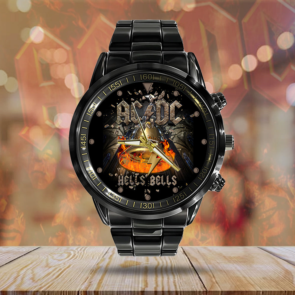 AC/DC Black Stainless Steel Watch – GNE 1089