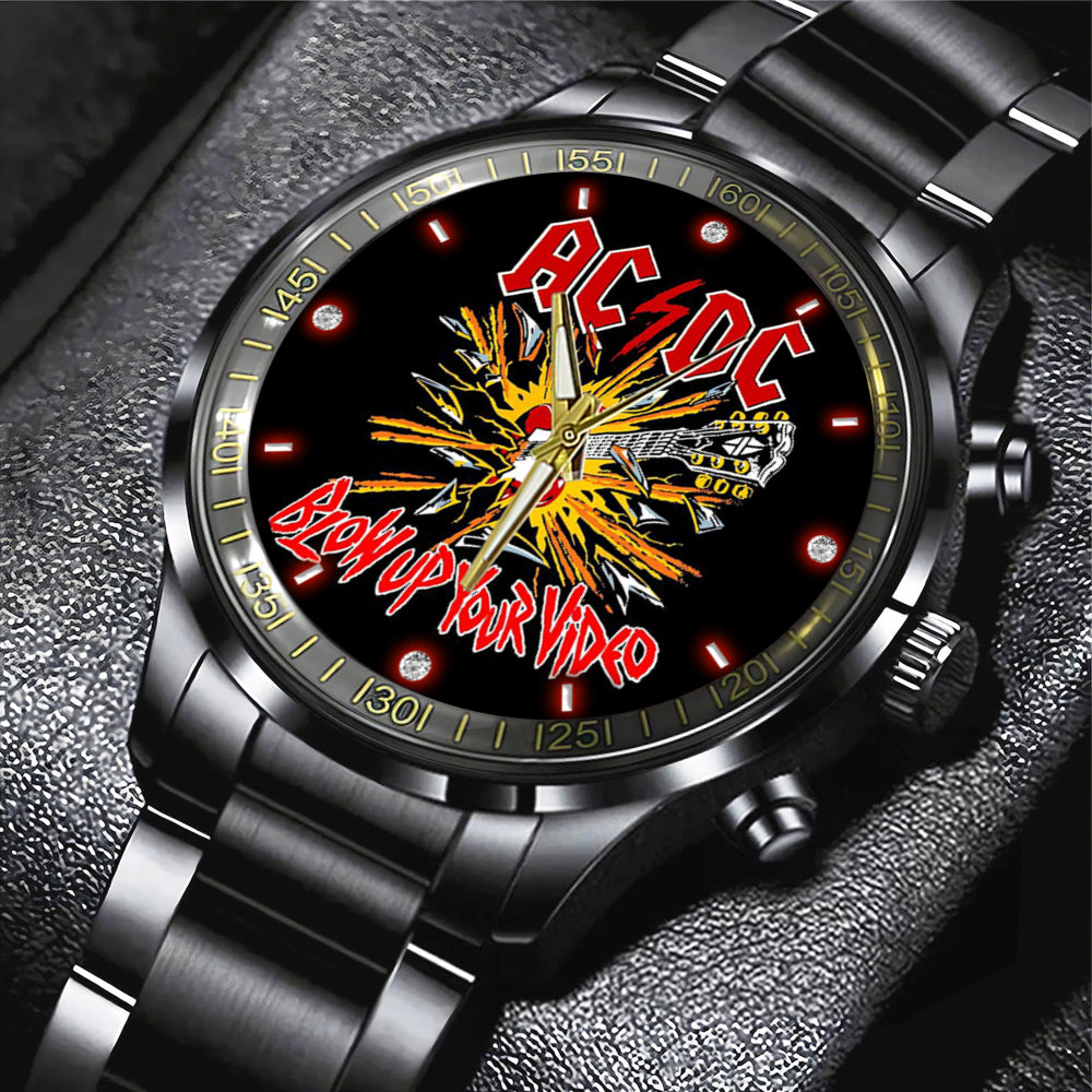 AC/DC Black Stainless Steel Watch – GNE 768