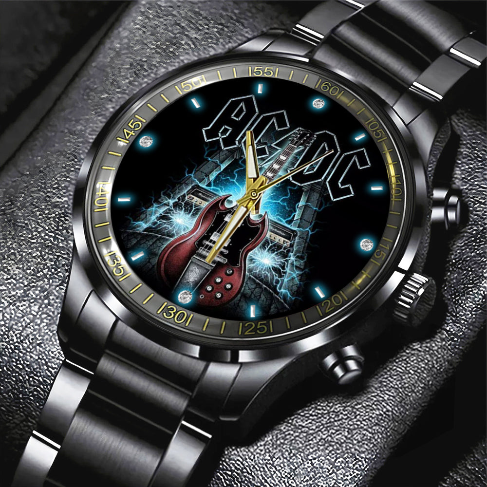 AC/DC Black Stainless Steel Watch – GNE 738
