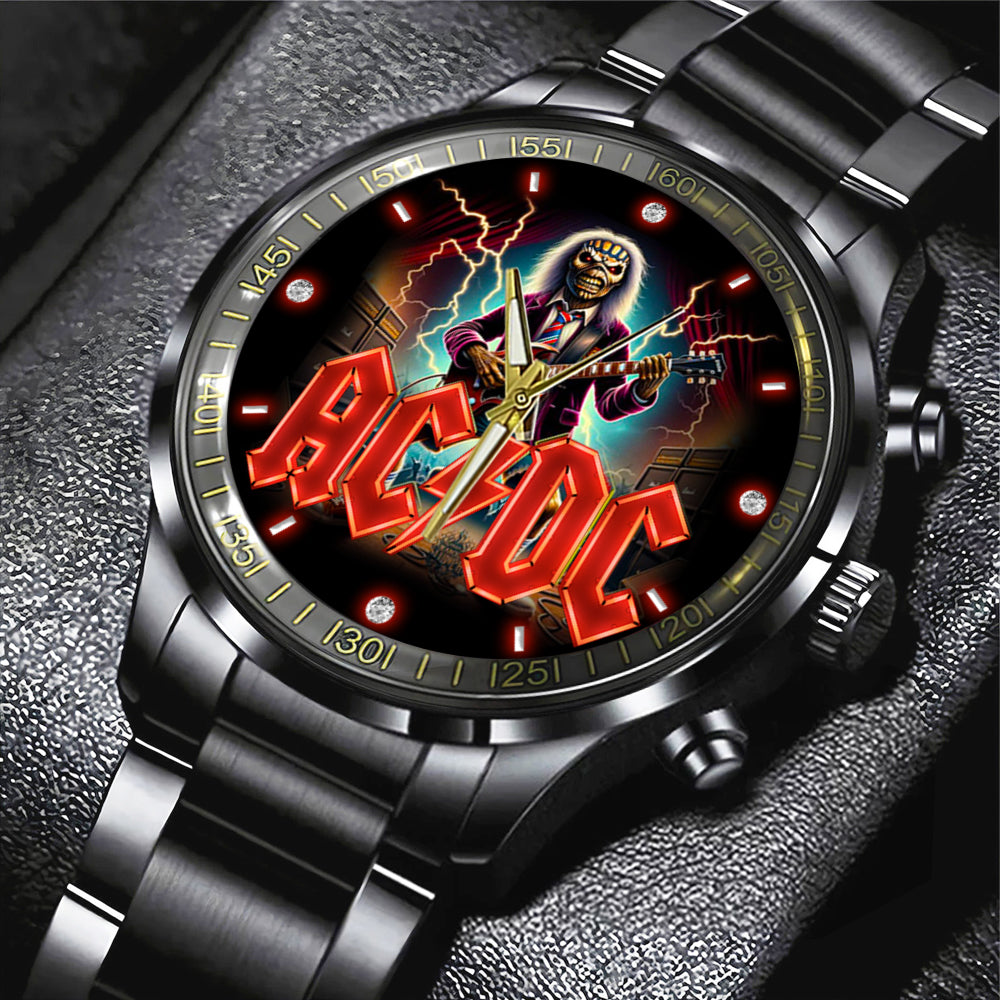 AC/DC Black Stainless Steel Watch – GNE 749