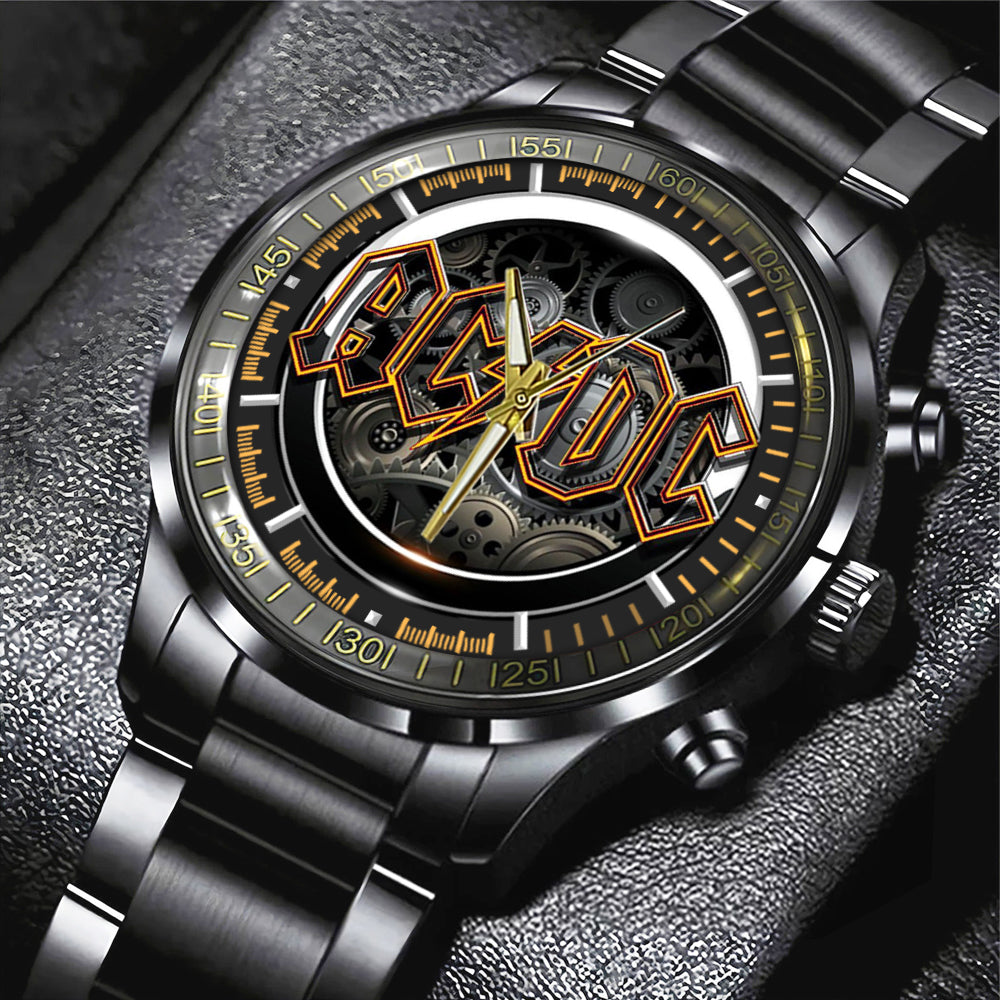 AC/DC Black Stainless Steel Watch – GNE 1222