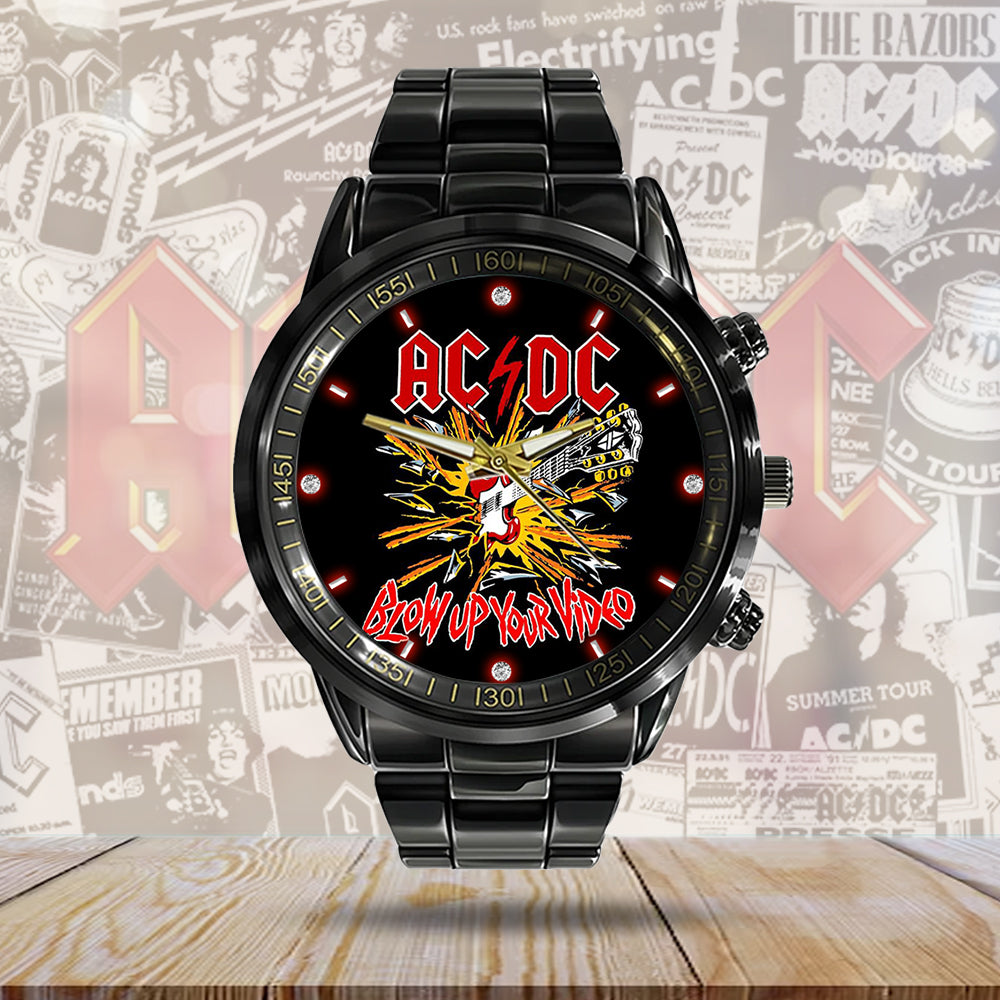 AC/DC Black Stainless Steel Watch – GNE 768